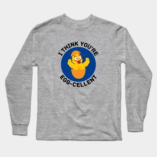 I Think You're Eggcellent | Egg Pun Long Sleeve T-Shirt